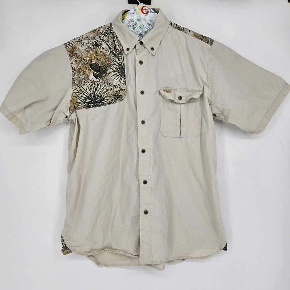 GameGuard Shirt Mens‎ Large Cactus Camouflage Shooting Short Sleeve Outdoor